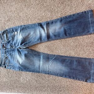 Vigoss Women's Boot Cut Jeans in Distressed Blue